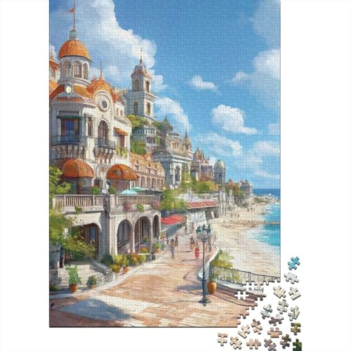 Sonnenuntergang im Hafen 1000 Stück Puzzles Für Erwachsene Stress Abbauen Familien-Puzzlespiel 1000-teiliges Puzzle Lernspiel Spielzeug Geschenk Puzzel 1000pcs (75x50cm) von DHBANEIOK