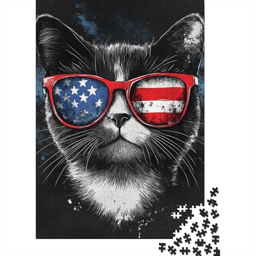 USA Kurzhaar 1000 Stück Puzzles Für Erwachsene Stress Abbauen Familien-Puzzlespiel 1000-teiliges Puzzle Lernspiel Spielzeug Geschenk Puzzel 1000pcs (75x50cm) von DHBANEIOK