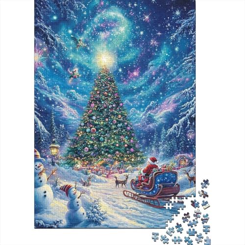 Weihnachtsbaum 1000 Stück Puzzles Für Erwachsene Stress Abbauen Familien-Puzzlespiel Mit Poster in 1000- Puzzle Lernspiel Spielzeug Geschenk Puzzel 1000pcs (75x50cm) von DHBANEIOK