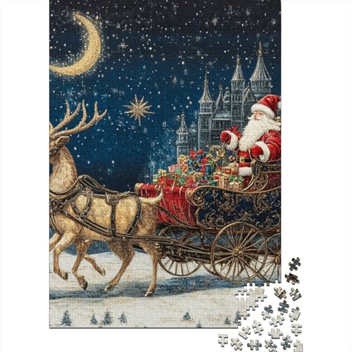 Weihnachtsmann Puzzle 1000 Teile,Puzzle Für Erwachsene, Impossible Puzzle,Puzzle Farbenfrohes Legespiel,Geschicklichkeitsspiel Für Die Ganze Familie Puzzel 1000pcs (75x50cm) von DHBANEIOK