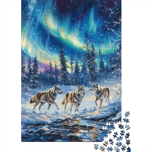 Wolf Puzzle 1000 Teile,Puzzle Für Erwachsene, Impossible Puzzle, Geschicklichkeitsspiel Für Die Ganze Familie,Puzzle Legespiel- Erwachsenenpuzzle Puzzel 1000pcs (75x50cm) von DHBANEIOK