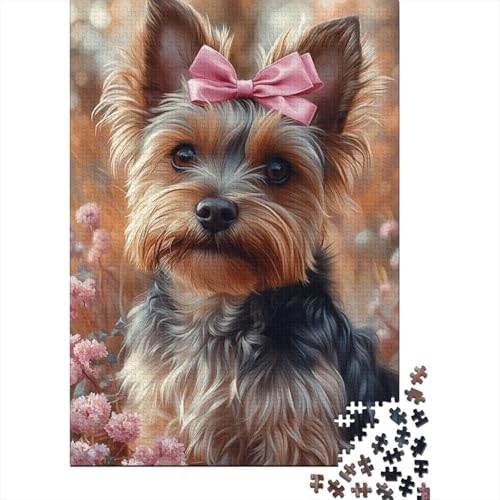 Yorkshire Terrier Puzzle 1000 Teile,Puzzle Für Erwachsene, Impossible Puzzle,Puzzle Farbenfrohes Legespiel,Geschicklichkeitsspiel Für Die Ganze Familie Puzzel 1000pcs (75x50cm) von DHBANEIOK