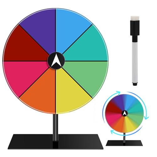 Spinning Wheel Preisrad Drehbares 8 Zoll Preisrad für Spiele Metall Tischspiel Glücksrad für Party Geburtstagsfeier Hochzeit Einweihung Weihnachten Neujahr Abschlussfeier und Karnevalsspiele von DHINCHANSAIB