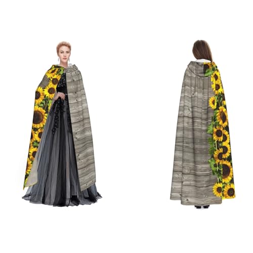 Dhnblqdp Halloween-Kapuzenumhang mit Pflanzenmotiv und Sonnenblumen-Motiv, Hexe, Cosplay-Zubehör, Erwachsenenkostüm Dhnblqdp Halloween-Kapuzenumhang mit Pflanzenmotiv und Sonnenblumen-Motiv, Hexe, Cosplay-Zubehör, Erwachsenenkostüm von DHNBLQDP
