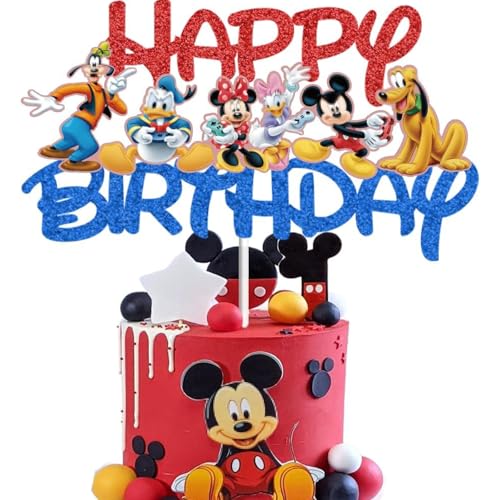 Cartoon Tortendeko,Happy Birthday Cake Topper, Cartoon Geburtstag Torte Topper, Cartoon Kuchen Deko Geburtstags, für Jungen Mädchen Geburtstagsfeier, Baby Shower von DHRUTI