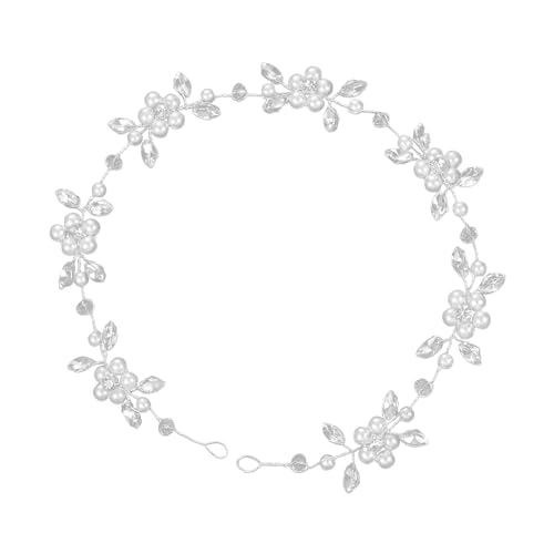 1 Stück Kristall-Girlande-Tiara, Taufdekoration, Mädchen-Kommunion-Haarschmuck, Prinzessin-Girlande-Tiara, Braut-Haar-Accessoire, Hochzeit-Haar-Accessoire (Silber) von DHSBGWSX