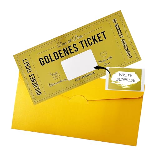 DHSBGWSX 1 Stück Rubbelkarte, Geburtstagsgeschenk Für Frauen, Abschiedsgeschenk Für Kollegen, Personalisiertes Geschenk Für Frauen, Film, Coupon-Rubbelpapier, Befüllbare Rubbelkarte (Gold) von DHSBGWSX