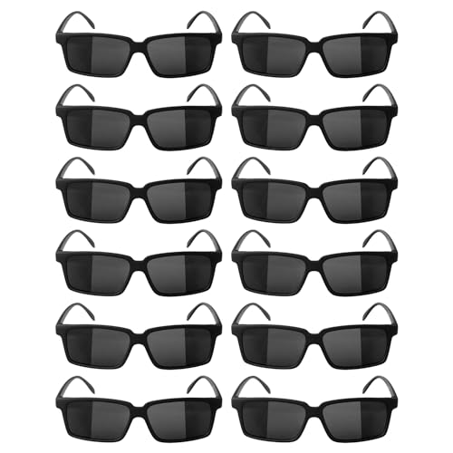 DHSBGWSX 12 Stück Sonnenbrillen, lustige Brillen, Gaming-Brillen, Mini-Detektivbrillen, Kinderbrillen, Detektiv-Spielzeugzubehör, Geburtstagsparty-Brillen von DHSBGWSX