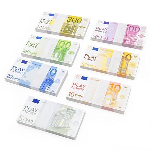 DHSUN 200 gefälschte Banknoten, Euro-Requisiten, gefälschte Euro-Banknoten für die Kinderkasse, 10 Euro, Einkaufsspielzeug für Kinder, Abakus für Kinder, Lernressourcen von DHSUN