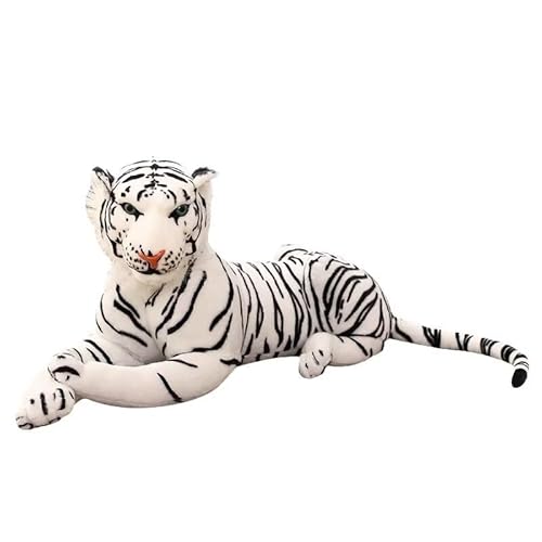 DHXSTSM Großer weißer Tiger Stofftier – großer weißer Tiger Plüschtier – riesiger weißer Tiger Stofftier 71,1 cm (ohne Schwanz) von DHXSTSM