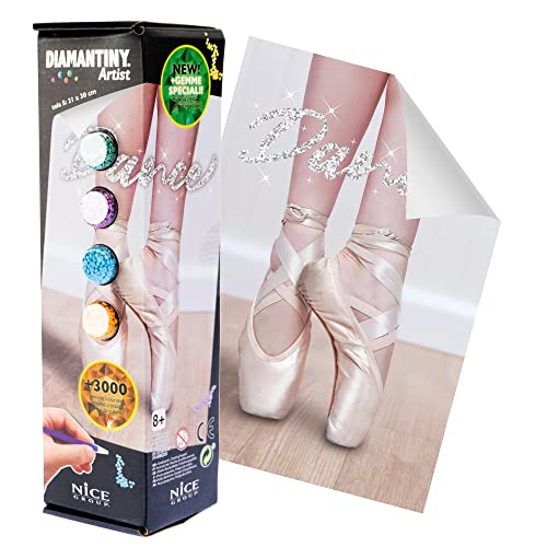 DIAMANTINY Artist - Small 21 x 30 cm - Aktivität Crystal Art, Diamond Painting Kit, Ballerina Shoes von DIAMANTINY