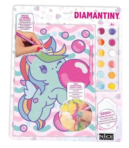 DIAMANTINY Design Art Kawaii Einhorn mit Luftballons, mehrfarbig, 90017 von DIAMANTINY