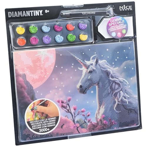 DIAMANTINY - Einhorn Rosa Fantasy-Malen nach Zahlen, mehrfarbig, A4, 96413 von DIAMANTINY