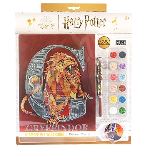 DIAMANTINY Harry Potter 21019 – Wizarding Stand Together Gryffindor – Kit Mosaik – Aktivitäten Crystal Art Diamond Painting – 1 x A4 Bild, mehrfarbig, 21 x 29,7 cm von DIAMANTINY