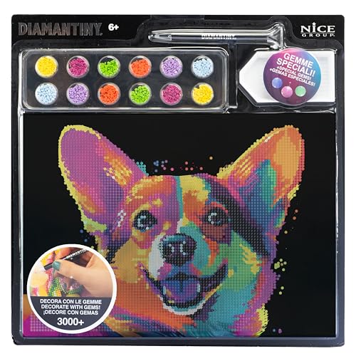 DIAMANTINY - Hund Corgi Pop II-Malen nach Zahlen, mehrfarbig, A4, 96022 von DIAMANTINY