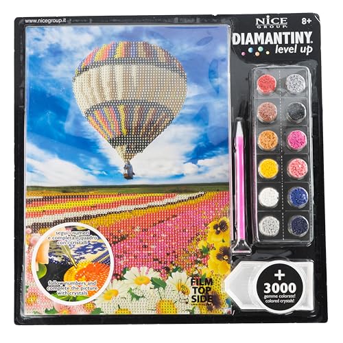 DIAMANTINY Level Up – Landscape – Nice Group Creative Art, Diamond Painting Kit, Mosaik Heißluftballon von DIAMANTINY