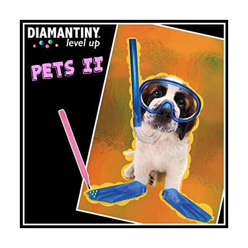 DIAMANTINY Level Up - Pets - Crystal Art, Diamant-Malerei-Set, 1 sortiertes Bild von DIAMANTINY