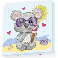 DIAMOND DOTZ® DBX.040 DOTZ® BOX Original Diamond Painting Koala Cream 22 x 22 cm von DIAMOND DOTZ®