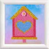 DIAMOND DOTZ® DD1.002F Original Diamond Painting Home Sweet Home 10 x 10 cm mit Bilderrahmen von DIAMOND DOTZ®