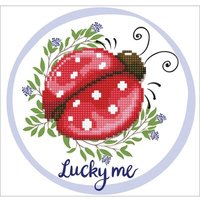 DIAMOND DOTZ® DD3.019 Original Diamond Painting Set Marienkäfer Lucky Me 24 x 23 cm von DIAMOND DOTZ®