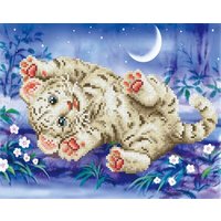 DIAMOND DOTZ® DD5.005 Original Diamond Painting Baby Tiger Roly Poly“ 35,5 x 28 cm von DIAMOND DOTZ®