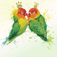 DIAMOND DOTZ® DD5.075 Original Diamond Painting Love Birds“ 32 x 32 cm von DIAMOND DOTZ®