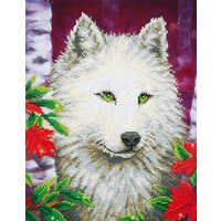 DIAMOND DOTZ® DD7.007 Original Diamond Painting White Wolf“ 35,5 x 46 cm von DIAMOND DOTZ®