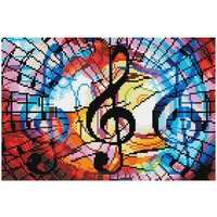 DIAMOND DOTZ® DD7.036 Original Diamond Painting Set Bunte Noten Triple Treble 40 x 27 cm von DIAMOND DOTZ®