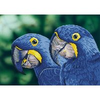 DIAMOND DOTZ® DD9.023 Original Diamond Painting Blue Hyacinth Macaws 52 x 37 cm von DIAMOND DOTZ®