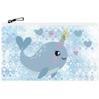 DIAMOND DOTZ® DTZ14.011 DOTZIES® Original Diamond Painting Mäppchen „Narwhal Love“ 21,5 x 14 cm von DIAMOND DOTZ®