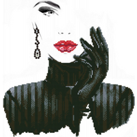 DIAMOND DOTZ® Original Diamond Painting Set Lady in Black 42x52 cm von DIAMOND DOTZ®