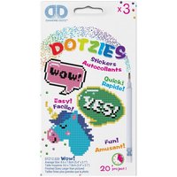 DIAMOND DOTZ® Original Diamond Painting Sticker Set „WOW“ 3 glitzernde Aufkleber von DIAMOND DOTZ®