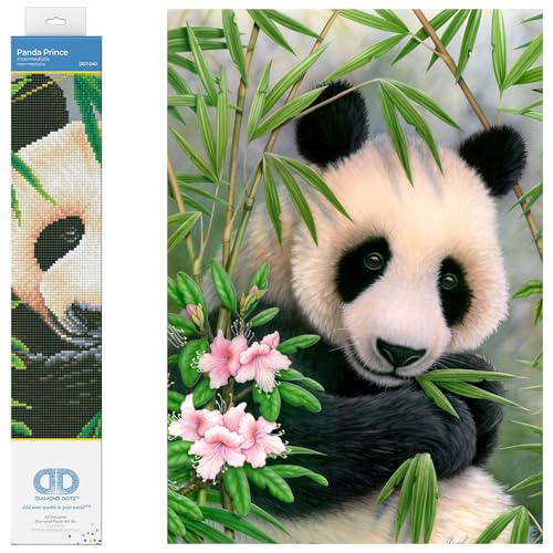 DIAMOND DOTZ DD7.040 - Original 5D Diamond Painting Set Panda Bär, Kreativset mit 12.793 Diamant Mosaiksteinen, Malset ca. 40 x 30 cm, DIY Komplettset für Erwachsene und Kinder ab 8 Jahren DIAMOND DOTZ DD7.040 - Original 5D Diamond Painting Set Panda Bär, Kreativset mit 12.793 Diamant Mosaiksteinen, Malset ca. 40 x 30 cm, DIY Komplettset für Erwachsene und Kinder ab 8 Jahren von DIAMOND DOTZ