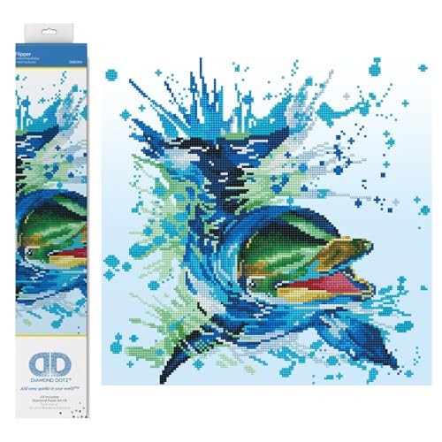 DIAMOND DOTZ DD8.004 - Original 5D Diamond Painting Set Delfin Flipper, Kreativset mit 9.638 Diamant Mosaiksteinen, Malset ca. 40 x 40 cm, DIY Komplettset für Erwachsene und Kinder ab 8 Jahren DIAMOND DOTZ DD8.004 - Original 5D Diamond Painting Set Delfin Flipper, Kreativset mit 9.638 Diamant Mosaiksteinen, Malset ca. 40 x 40 cm, DIY Komplettset für Erwachsene und Kinder ab 8 Jahren von DIAMOND DOTZ