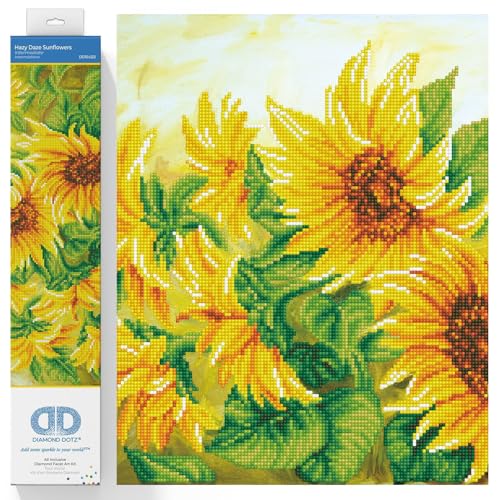 Diamond Dotz DD10-023 Sonnenblumen, ca. 57 x 41 cm groß, Diamond Painting, Malen mit Diamanten, funkelndes Bild zum Selbstgestalten, für Kinder und Erwachsene von DIAMOND DOTZ