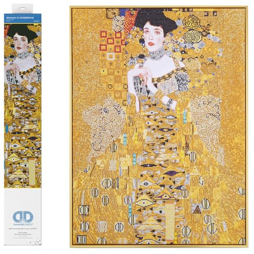 Diamond Dotz DD15-017 Woman in gold (Klimt), ca. 67 x 91 cm groß, Diamond Painting, Malen mit Diamanten, funkelndes Bild zum Selbstgestalten, für Kinder und Erwachsene, Bunt von DIAMOND DOTZ