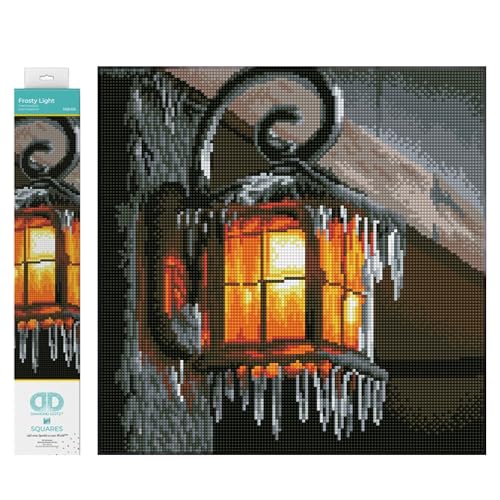 Diamond Dotz DQ8-022 Squares Frosty Light, ca. 34,5 x 34,5 cm groß, Diamond Painting, Malen mit Diamanten, funkelndes Bild zum Selbstgestalten, für Kinder und Erwachsene von DIAMOND DOTZ