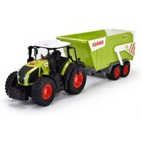 DICKIE TOYS 203739004 CLAAS Farm Traktor & Anhänger von DICKIE TOYS LANDWIRTSCHAFT