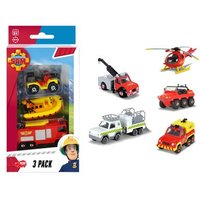 DICKIE TOYS 203099629 Feuerwehrmann Sam 3 Pack, 3-sort. von DICKIE TOYS