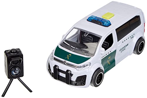 Dickie Guardia Civil Van Citröen mit Radar 15 cm 1153020 Citroen Spielzeugfahrzeug mit Funktion, Weiß/Grün von Dickie Toys