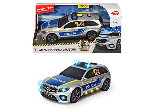 Dickie 203716018026 SOS Mercedes-AMG E43 Polizeiauto, 30 cm, polnische Ausführung, ab 3 Jahren von Dickie Toys