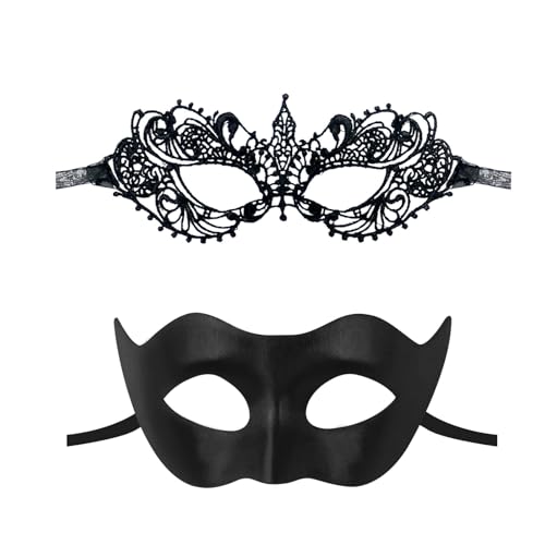 2 Stück Venezianische Maske, Maskerade Maske, Halloween Maske, Maskenball Maske, Spitze Maskes für Halloween, Karneval, Cosplay, Maskerade 2 Stück Venezianische Maske, Maskerade Maske, Halloween Maske, Maskenball Maske, Spitze Maskes für Halloween, Karneval, Cosplay, Maskerade von DIELIANHUA