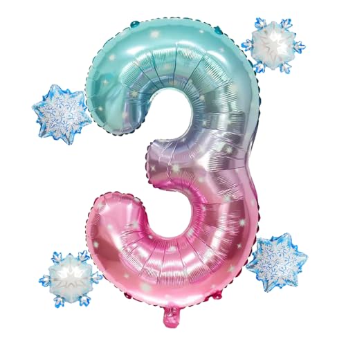 Geburtstag Luftballon 3, Folienballon 3, Folienballons Zum 3, Schneeflocken Luftballon, Schneeflocken Ballons, Geeignet Für Mädchengeburtstagsfeiern, Hochzeiten, Weihnachten Geburtstag Luftballon 3, Folienballon 3, Folienballons Zum 3, Schneeflocken Luftballon, Schneeflocken Ballons, Geeignet Für Mädchengeburtstagsfeiern, Hochzeiten, Weihnachten von DIELIANHUA