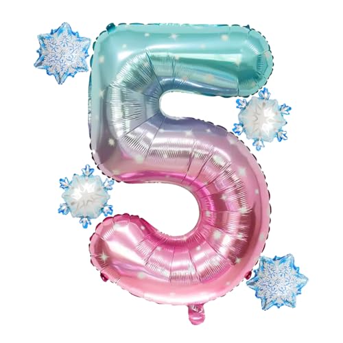 Geburtstag Luftballon 5, Folienballon 5, Folienballons Zum 5, Schneeflocken Luftballon, Schneeflocken Ballons, Geeignet Für Mädchengeburtstagsfeiern, Hochzeiten, Weihnachten Geburtstag Luftballon 5, Folienballon 5, Folienballons Zum 5, Schneeflocken Luftballon, Schneeflocken Ballons, Geeignet Für Mädchengeburtstagsfeiern, Hochzeiten, Weihnachten von DIELIANHUA