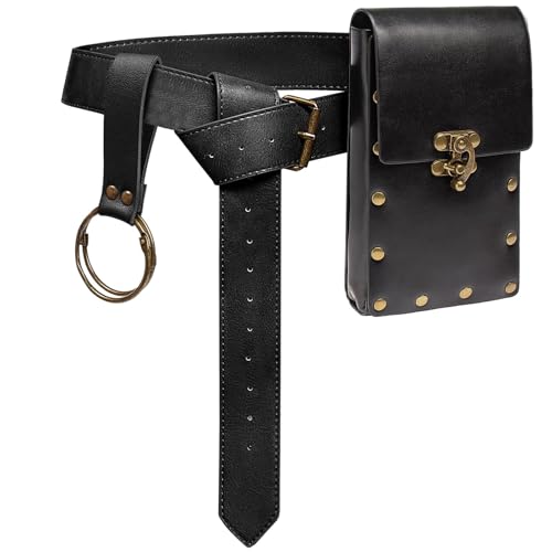 DIELIANHUA Halloween Nekromanten Anzug, Mittelalter Gürtel, Mittelalter Gürtel mit Gürteltasche, Mittelalters Kleidung Zubehör, Mittelalter s Accessoires für Cosplay Maskerade Halloween DIELIANHUA Halloween Nekromanten Anzug, Mittelalter Gürtel, Mittelalter Gürtel mit Gürteltasche, Mittelalters Kleidung Zubehör, Mittelalter s Accessoires für Cosplay Maskerade Halloween von DIELIANHUA