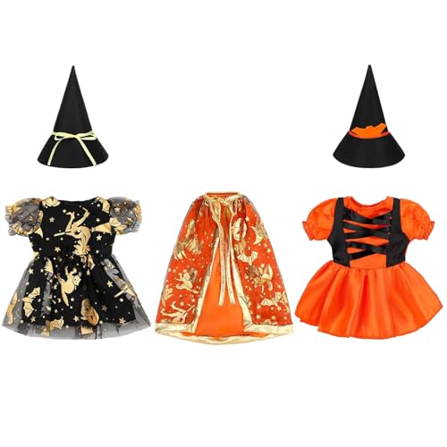 Halloween Kostüm Puppen, Puppenkleidung Halloween für 18 Zoll Puppen, Baby Puppen Kleidung mit Mütze, Puppenumhang, Puppe Zubehör, Kleidung Outfits für Baby Puppen Halloween Kostüm Puppen, Puppenkleidung Halloween für 18 Zoll Puppen, Baby Puppen Kleidung mit Mütze, Puppenumhang, Puppe Zubehör, Kleidung Outfits für Baby Puppen von DIELIANHUA