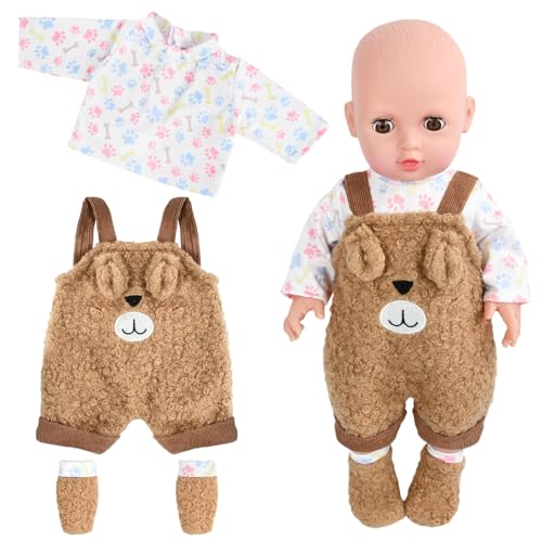 Puppenkleidung 35-45 cm, Baby Puppen Kleidung, Puppe Zubehör, mit Overall Socken Oberteil, Kleidung Outfits für Baby Puppen, Puppenkleidung Zubehör, Geschenke für Kinder Puppenkleidung 35-45 cm, Baby Puppen Kleidung, Puppe Zubehör, mit Overall Socken Oberteil, Kleidung Outfits für Baby Puppen, Puppenkleidung Zubehör, Geschenke für Kinder von DIELIANHUA