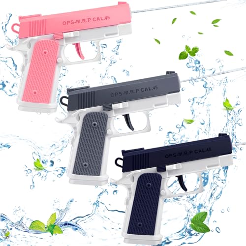 3 Stück Wasserpistole, Wasserspritzpistole, Wasserpistole für Kinder, Water Gun, Spritzpistolen mit 10 Meter, Wasserpistole Spielzeug für Outdoor Sommer Pool Garten, Jungen Mädchen von DIELOVEHUA