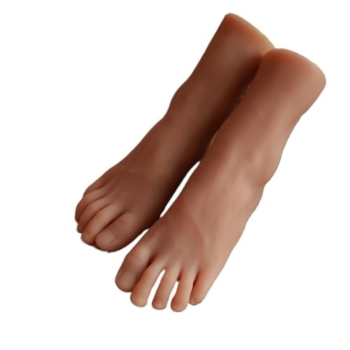 DIGNIFE Silikon-Fußmodell, 18CM Mädchen Fuß Mo Volle Silikon Simulation Nagel Praxis Fuß Maniküre Tattoo Foto Strümpfe Display Lebensechte Füße TPE H2900, Silikonfüße(Skin Left Foot) von DIGNIFE