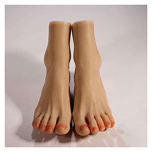 DIGNIFE Silikon-Fußmodell, Flüssiges Silikon-weiblicher Fußmodell-Mannequin-gefälschter Nagel schöne Fußbögen Blutgefäße for Kunstsocken(All Bone,Left Hand) von DIGNIFE